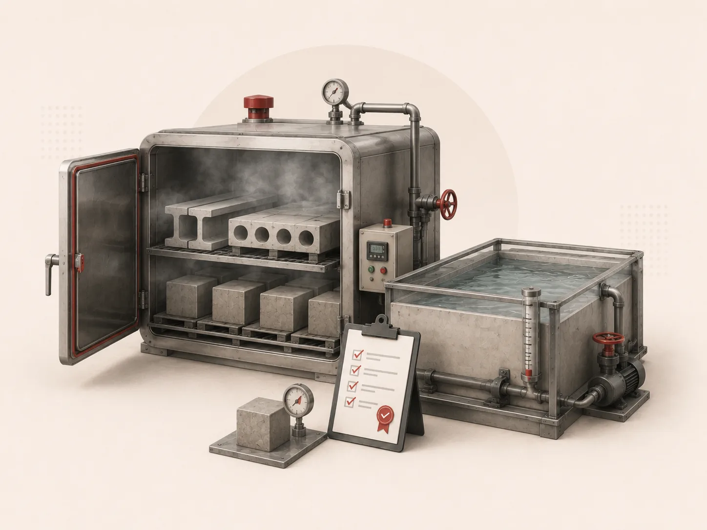 Curing process illustration